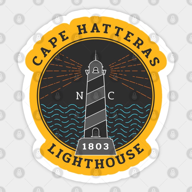 Cape Hatteras Lighthouse OBX Vibes Sticker by BackintheDayShirts